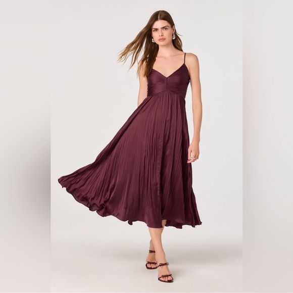 black open back midi dress Bebe Women's High Neck Open Back Midi Dress